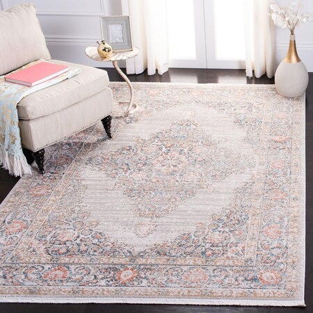 Safavieh Shivan Power Loomed Square Area Rug Grey & Rose - 6 ft. -7 in. x 6 ft. -7 in. SHV726F-7SQ